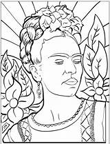 Frida Kahlo Coloring Pages Print Color sketch template