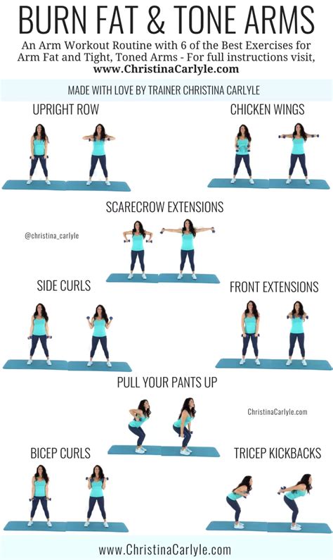 Quick Fat Burning Arm Workout For Tight Toned Arms Christina Carlyle