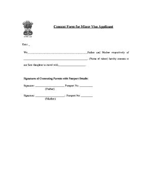 parental consent letter    visa application fill