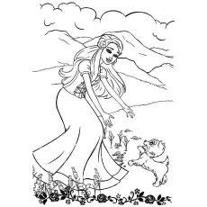 pin  barbie coloring page