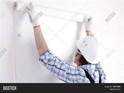 worker attaching image photo  trial bigstock