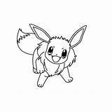 Coloring Kleurplaat Pikachu Leuk Eevee sketch template