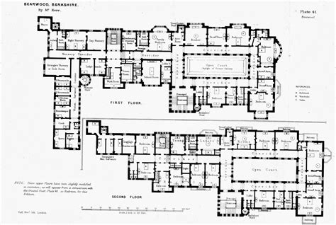 bearwood berkshire manor floor plan english country house plans castle floor plan