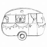 Caravan sketch template