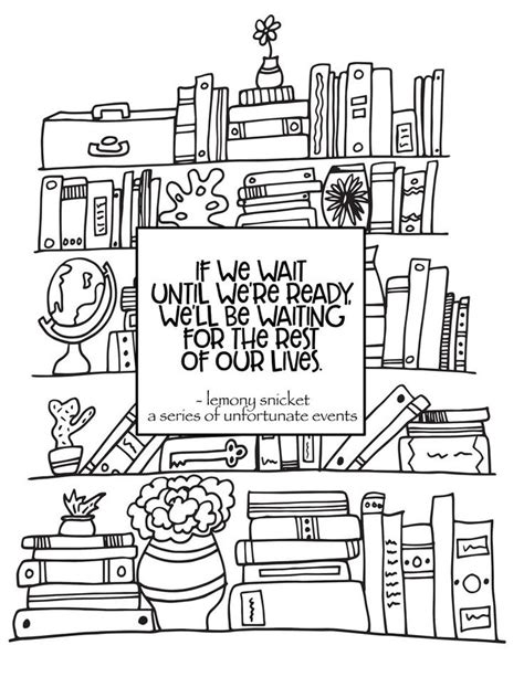 bookshelf quote coloring pages inspirational quotes coloring alice