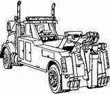 Coloring Tow Pages Trucks Truck Popular sketch template