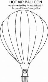Balloon Air Hot Coloring Pages Print sketch template