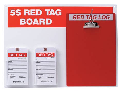 brady redwhitered tag station filled      acrylic board