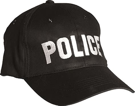 panel police  cotton baseball vented cap black amazoncouk