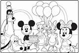 Mickey Mouse Coloring Clubhouse Birthday Donald Party sketch template