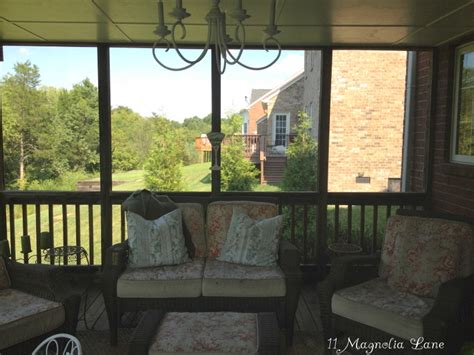 Inexpensive Sheer Curtains Add Privacy To Screened Porch 11 Magnolia Lane