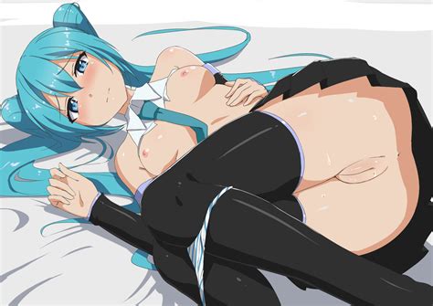 Rule 34 1girls Abmayo Anus Aqua Eyes Aqua Hair Ass Blue Eyes Blue