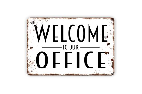 office metal sign business work place sign etsy