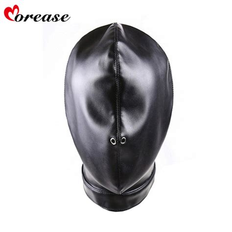 Sexy Bondage Fetish Full Cover Mask Sex Toy For Woman Male Couple