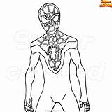 Morales Spiderman Supercolored Reinterpretation sketch template