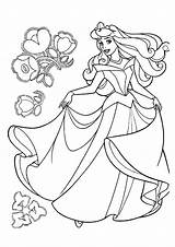 Doornroosje Printable Princesses Aurora Cinderella Prinses Belle sketch template