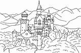 Castelo Mewarnai Princesa Castelos Istana Neuschwanstein Forest Kerajaan Baviere Tudodesenhos Colorare Guimaraes Hh Gomes Castelli Kastil Mewarna sketch template