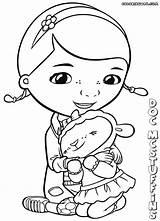 Coloring Doc Mcstuffins Pages Disney Printable Print Smiling Cartoon Everfreecoloring sketch template