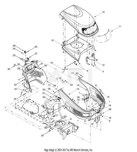 mtd ath lt   parts diagram  tractor body