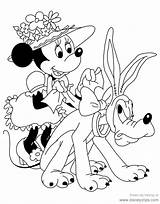 Easter Coloring Minnie Pages Disney Mouse Pluto Disneyclips Spring Printable Gif Kids sketch template