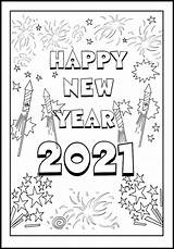 Happy Year 2021 Coloring Pages Printable sketch template