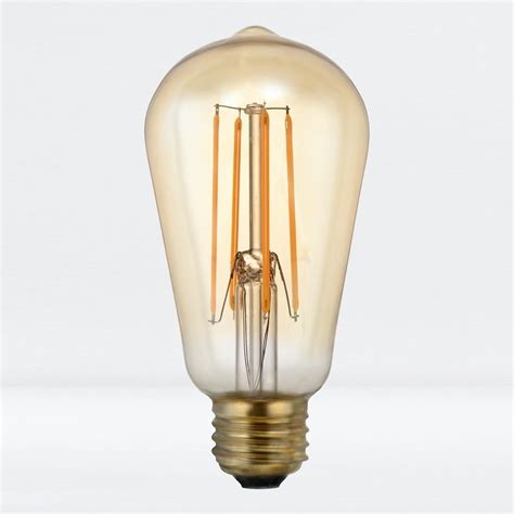 led  st filament dimmable light bulb warm white