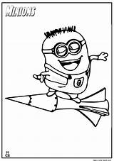 Minion Coloring Evil Pages Getdrawings Getcolorings Drawing sketch template