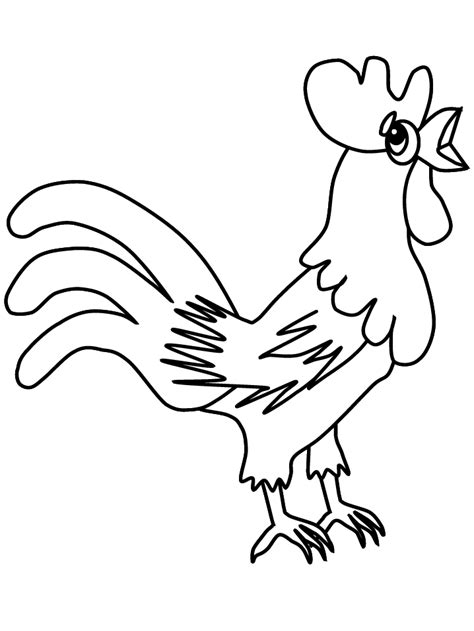 funny rooster coloring pages  kids