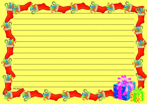 christmas themed lined paper  pageborders teaching resources