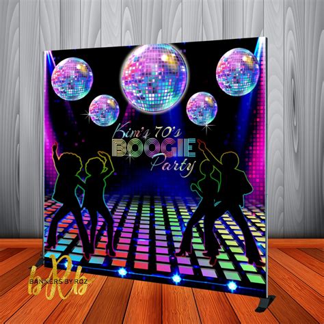 disco party backdrop   school step repeat designed printed shipped backdrops