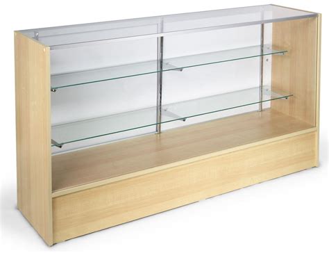 store display case maple counter  tempered glass
