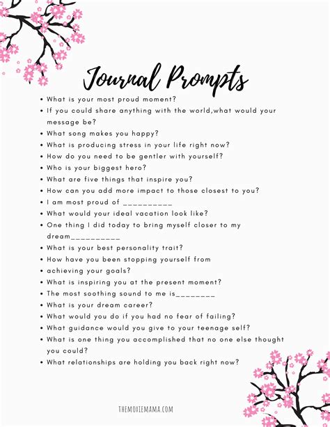 care journal prompts  moxie mama