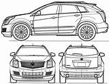 Cadillac Srx Blueprints Suv 2010 Car sketch template