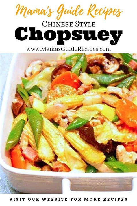 chopsuey chinese style vegetable recipes chopsuey recipe recipes