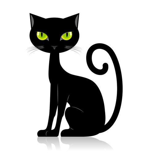 halloween black cat silhouette  getdrawings