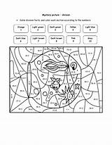 Division Color Number Worksheets Math Coloring Worksheet Fun Printables Long Grade Printable Numbers 4th Activities Sheets Pages Multiplication Colors Puzzle sketch template