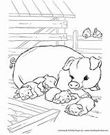 Coloring Pages Farm Animal Pig Kids Pigs Animals Printable Napping Honkingdonkey Color Print Gif Piglets Fun sketch template