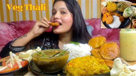 Eating Veg Thali Homemade Indian Food Mukbang Asmr Eating Dal