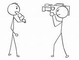 Cartoon Reporter Drawing Tv Man Stick Sports Cameraman Television Reporting Clip Illustrations Basic Vector Illustration Guidelines Tips Cartoons Paintingvalley Drawings sketch template