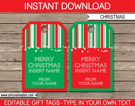 christmas gift tags template printable christmas gift tags