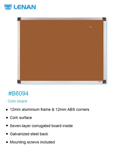 hot selling standard size aluminum frame bulletin board pin cork notice