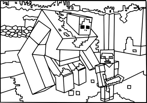 minecraft mutant zombie coloring page  print  color
