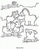 Coloring Pages Scenes Farming Comments Fence sketch template
