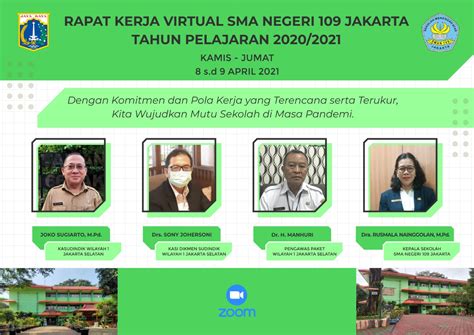Sman 109 Jakarta Gelar Rapat Kerja Virtual Tahun Pelajaran 2020 2021