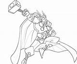 Thor Pages Coloring Printable Colouring Stormbreaker Choose Board Superhero sketch template