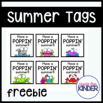 freebie   poppin summer gift tags   school  crazy fun