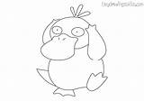 Psyduck sketch template