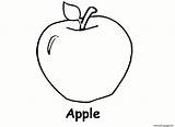 Coloring Fruit Apple Pages Printable sketch template