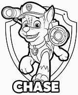 Paw Patrol Coloring Chase Pages Printable Color Getcolorings Drawing sketch template