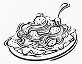 Meatballs Outline Kolorowanka Clipartmag Espaguetis sketch template